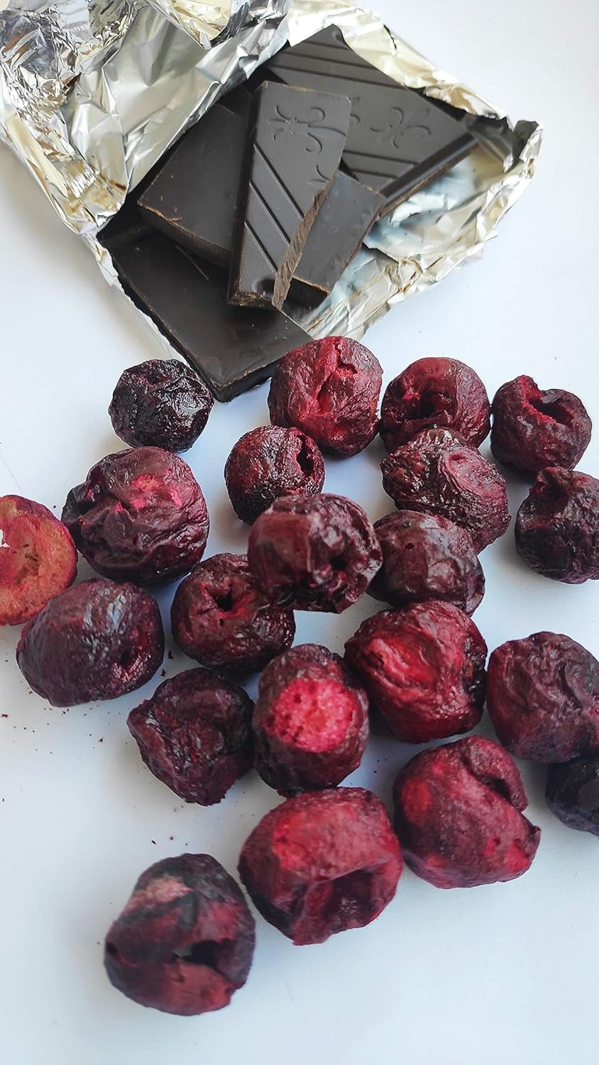 Cireșe liofilizate | Cireșe acre uscate | Fructe liofilizate | Fructe uscate liofilizate | Fructe liofilizate Cireșe uscate | Fur Smoothie Fructe liofilizate (90g) Produse deshidratate Naty Shop