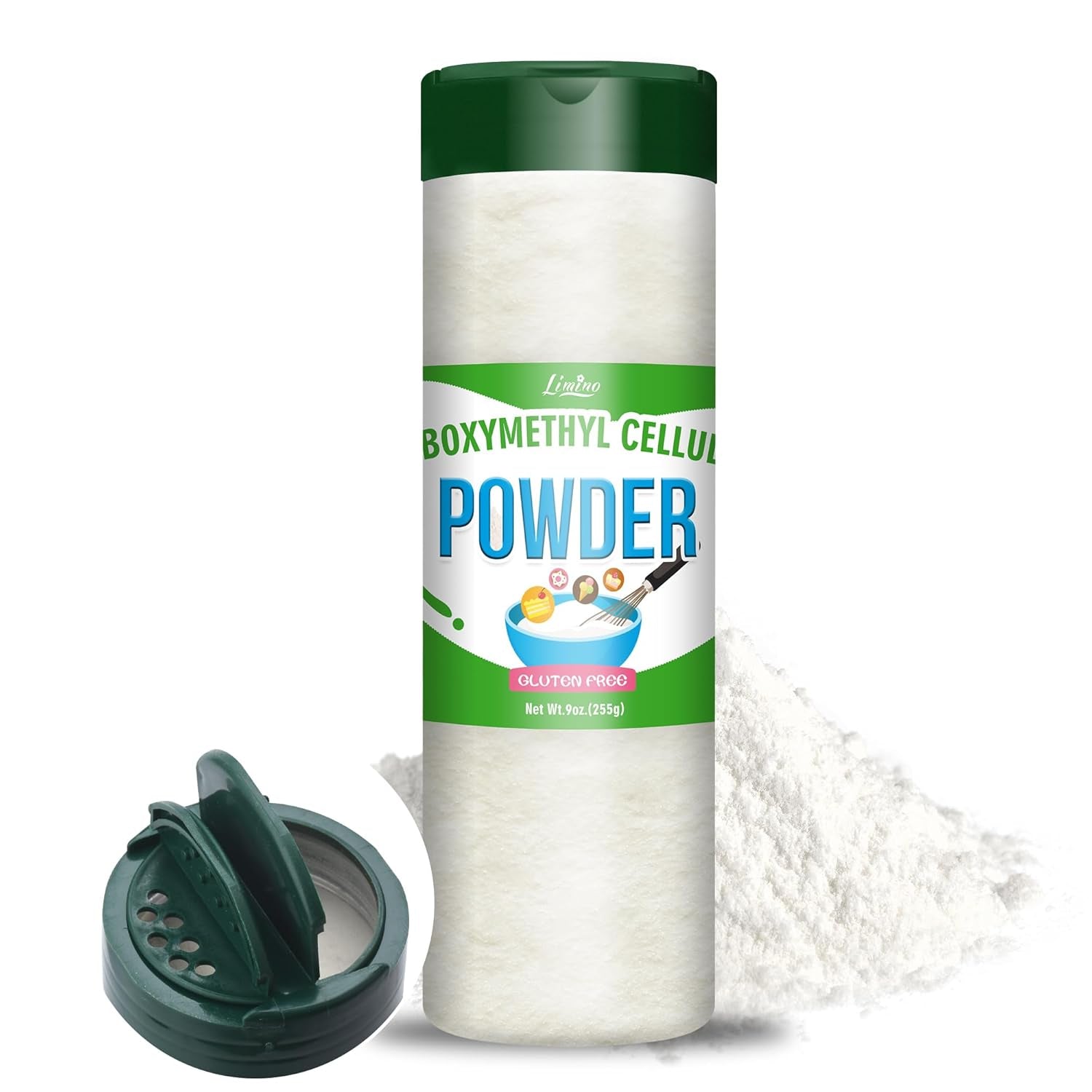 CMC pulbere 255g - 100% pulbere pură CMC, agent de îngroșare alimentar, stabilizator pentru înghețată, pulbere Tylo pentru fondant, prăjituri, înghețată, produse congelate, dulciuri, iaurt, pastă de gumă Pasta de zahar Naty Shop Default Title