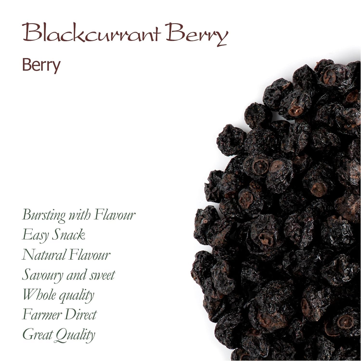 Coacăze negre organice neîndulcite - Coacăze uscate Fructe de pădure fructuoase - ideale pentru coacere Coacăze Zmeură Ceai Coacăze negre Coacăze negre uscate Produse deshidratate Naty Shop