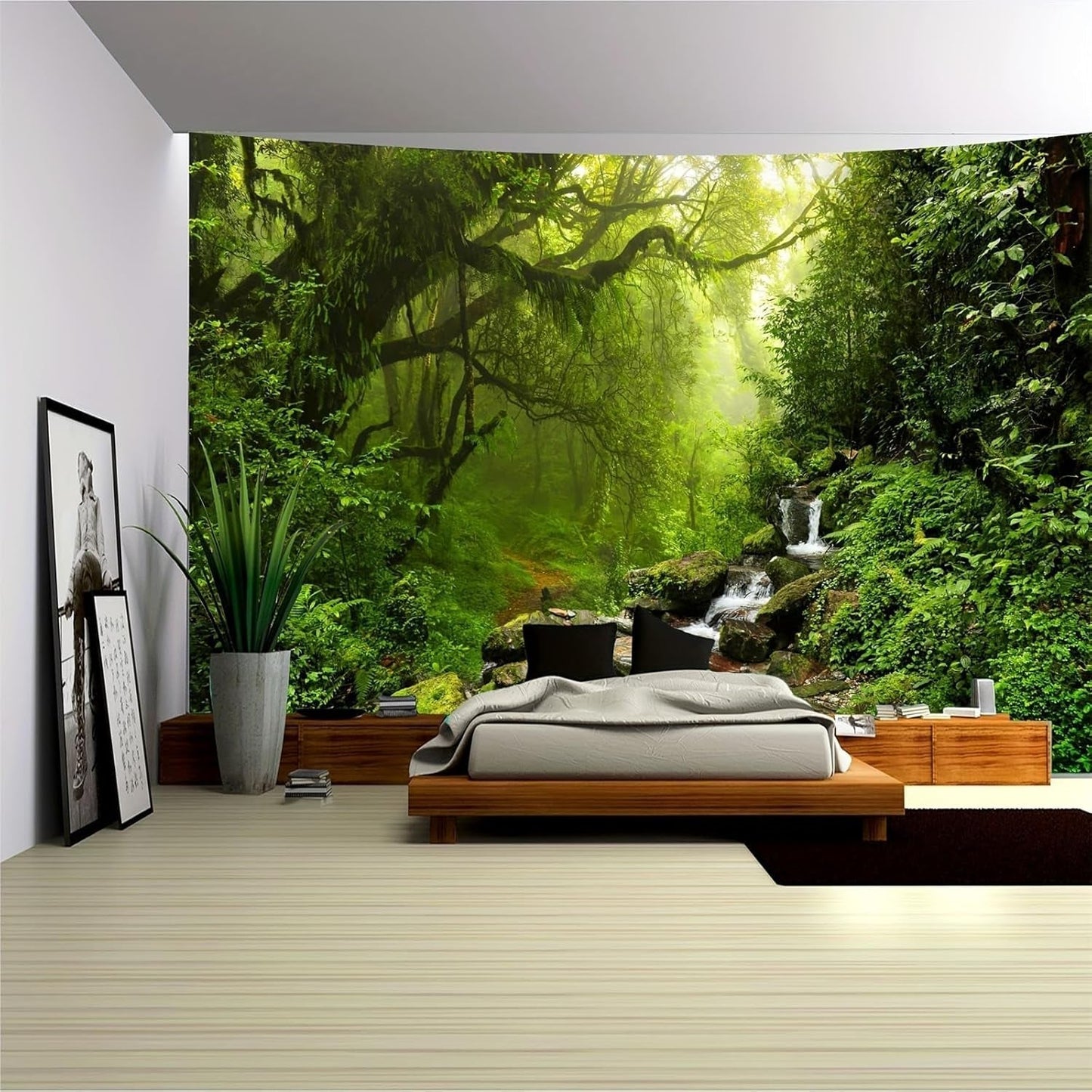 Covor tapiserie padure panza copac cascada ceata Casa - Accesorii si Decoratiuni Naty Shop Salutări 230L X 180B Cm