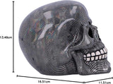 Craniu din plasă de pește argintiu holografic Ornament craniu din plasă de pește argintiu holografic, argintiu, 16,5 cm Statuete si sculpturi Naty Shop