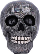 Craniu din plasă de pește argintiu holografic Ornament craniu din plasă de pește argintiu holografic, argintiu, 16,5 cm Statuete si sculpturi Naty Shop