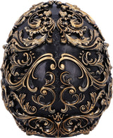 Craniu renascentist, 19 cm, rășină, negru și auriu, model baroc auriu, ornament craniu negru, decor gotic, turnat din cea mai fină rășină sintetică, pictat manual de experți Statuete si sculpturi Naty Shop