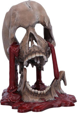 Craniu renascentist, 19 cm, rășină, negru și auriu, model baroc auriu, ornament craniu negru, decor gotic, turnat din cea mai fină rășină sintetică, pictat manual de experți Statuete si sculpturi Naty Shop Maro 16,5 cm