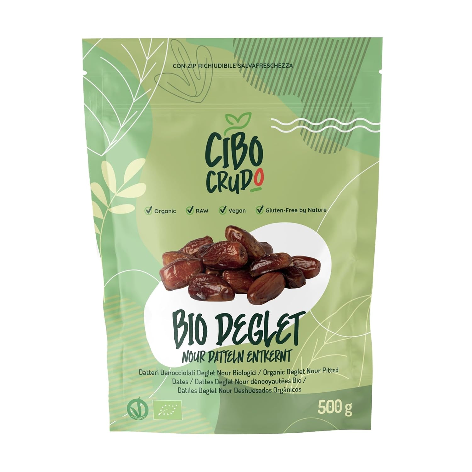 Curmale fără sâmburi Deglet Nour Bio - 500g. Curmale uscate Deglet Nour organice naturale. Curmale deshidratate. Produse deshidratate Naty Shop 500G Date Deglet