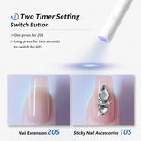 Denabuty UV Lampe Für Gelnägel, Mini U V LED Lampe Für Nägel Wiederaufladbar Mit Ständer Tragbare Kleine UV Nagellampe Für Gel Nagellack, Zum Aushärten Von Nagelkleber & Nail Tips Weiß