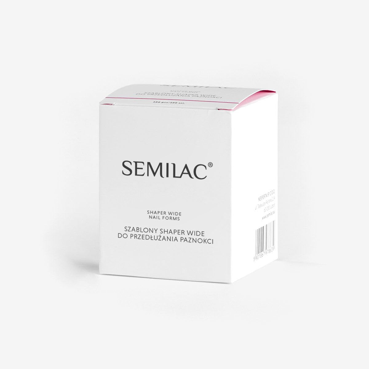 Șablon Semilac pentru extensii de unghii 100 bucăți pentru unghii cu gel și acrilice, formă rotundă