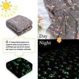 Cuvertură de pat Kanguru Glow, pătură care strălucește pe întuneric, pătură cu fluturi, pătură moale 130X150Cm, cuvertură de pat luminoasă canapea. Pătură pentru copii Glow in the Dark, gri Paturi si Cuverturi Besuche den Kanguru-Store