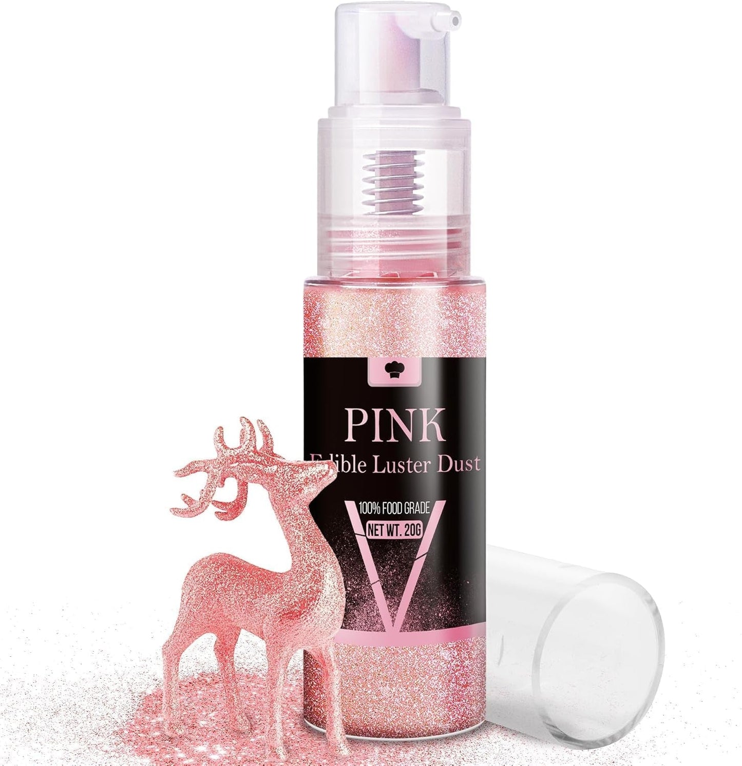 Set spray cu sclipici comestibil - 20 g praf de sclipici alimentar iridescent pentru băuturi, șampanie, prăjituri - colorant alimentar metalic comestibil pentru cocktailuri, vin, lichior, copt, prăjituri