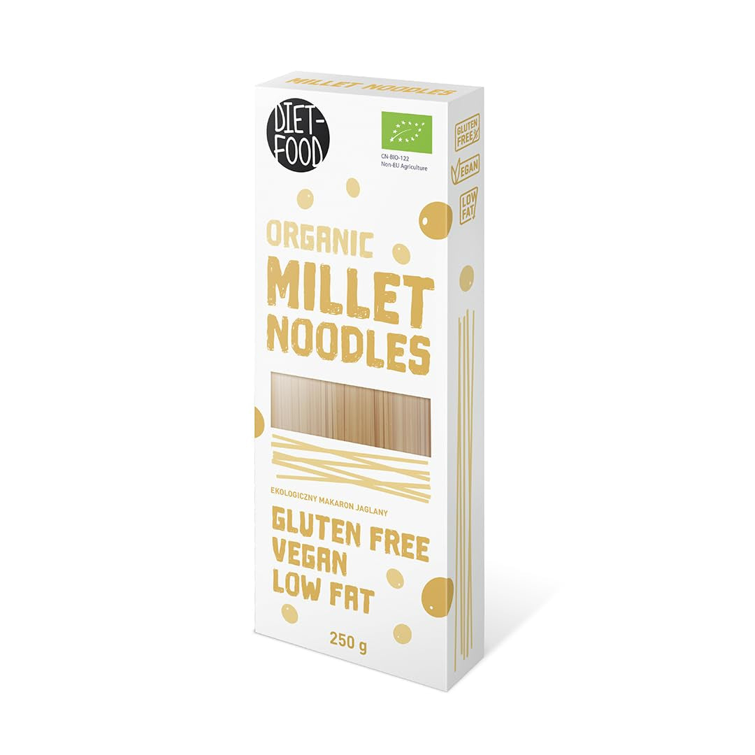 DIET-FOOD Bio Buchweizen Soba Nudeln Lebensmittel Pasta Vegane Glutenfreie Laktosefrei Sojafrei Nudeln für Vegetarier und Veganer 250 Gramm