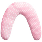 Pernă de alăptare pentru nou-născuți, XL, Husă din bumbac 100%, detașabilă și lavabilă, Umplutură din poliester, Motiv stele Accesorii Hrana si Alaptare Bebe Naty Shop Roz XL