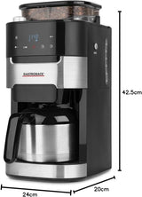 Espressor termo GASTROBACK Grind & Brew Pro, argintiu, negru