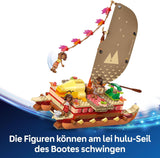 LEGO Ç€ Disney Vaiana 2: Pluta de aventură a Vaianei - Barcă de jucărie cu vele, punte detașabilă, foc de tabără și 3 mini păpuși, inclusiv Loto și Moni - Cadou pentru fete 6+ și fani - 43270 Seturi de constructie Besuche den LEGO-Store