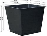 Ghiveci universal Dehner, plastic, negru, 30 x 26 x 26 cm