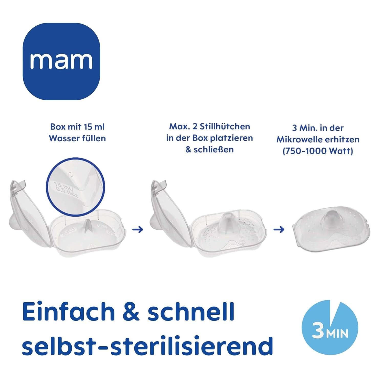 MAM Stillhütchen Größe S (Ø 17 Mm) Im 2Er-Set, Extra Weiche Brusthütchen Zum Schutz Beim Stillen, Brustwarzenschutz Für Maximalen Hautkontakt Zwischen Mutter Und Kind Accesorii Hrana si Alaptare Bebe Naty Shop