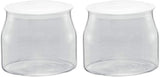 Borcan de schimb Rommelsbacher JG 1 pentru preparatorul de iaurt și cremă de brânză JG 80-1,2 litri, cu capac (pachet de 2) Cutii depozitare alimente Naty Shop Transparent/alb 1 bucată (pachet de 2)