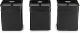 Salter BW12614EU7 Set de cutii de depozitare Kuro - 4 recipiente de bucătărie, pâine/ceai/cafea/zahăr, cutii pătrate de organizare, ușor de curățat, păstrează alimentele proaspete, negru Cutii depozitare alimente Naty Shop Set de 3 piese