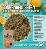 Nananatura'S Original LEMON BLISS TEA 85G | Ceai de plante de vară fructat și răcoritor | Ca ceai rece, ceai rece sau clasic fierbinte | Cu flori, frunze și fructe de pădure coapte la soare | Fără zahăr