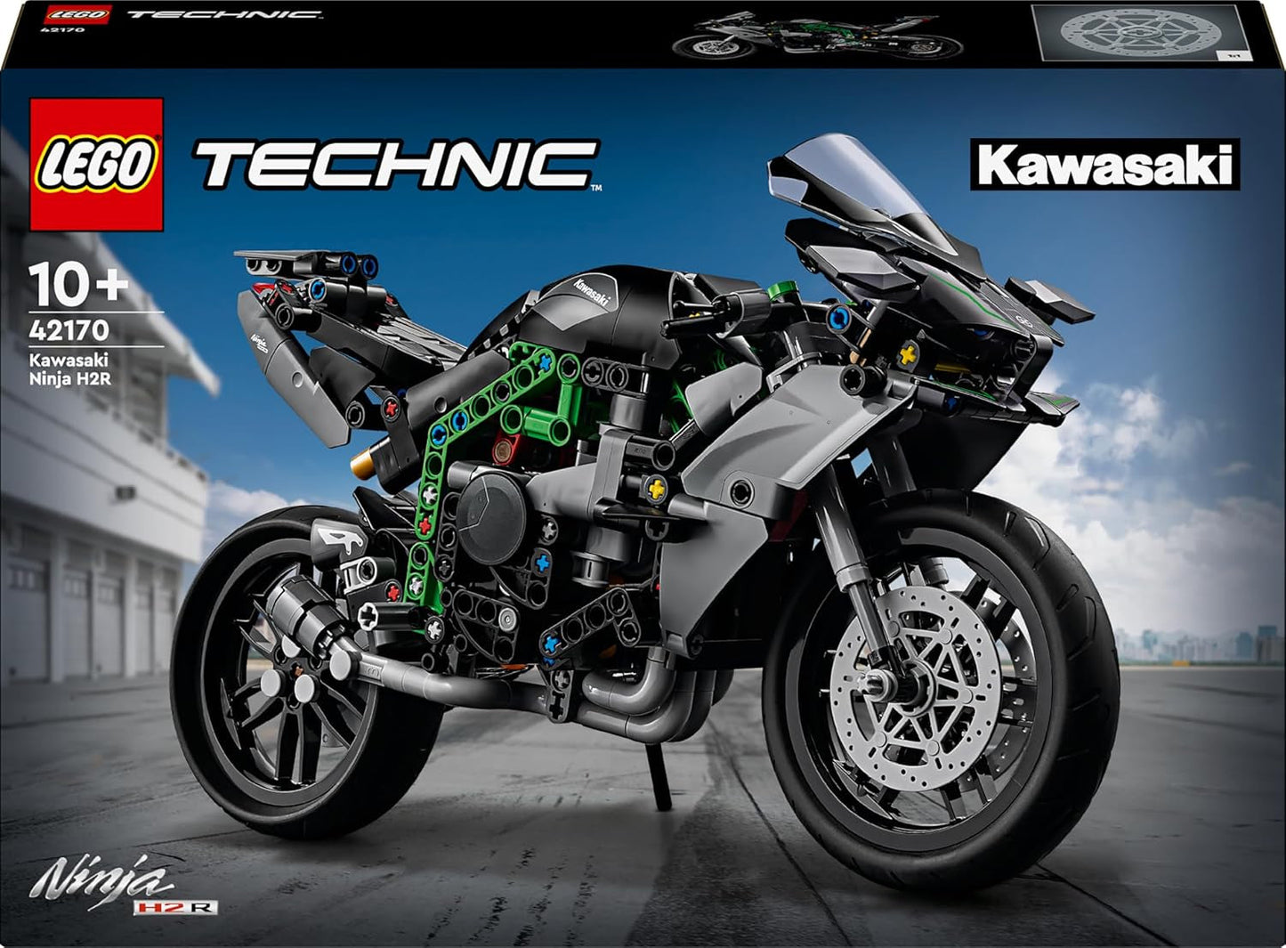 Motocicletă LEGO Technic Kawasaki Ninja H2R, cadou pentru copii și adulți pentru zile de naștere, decorare, jucărie, model pentru băieți și fete cu vârsta de 10+ 42170 Seturi de constructie Besuche den LEGO-Store