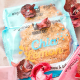 Chia și Lămâie - Fursecuri Vegane Ambalate Individual, Fără Gluten, Fără Soia, Organice, Caju și Ovăz - Pachet Multiplu de 12 x 50g