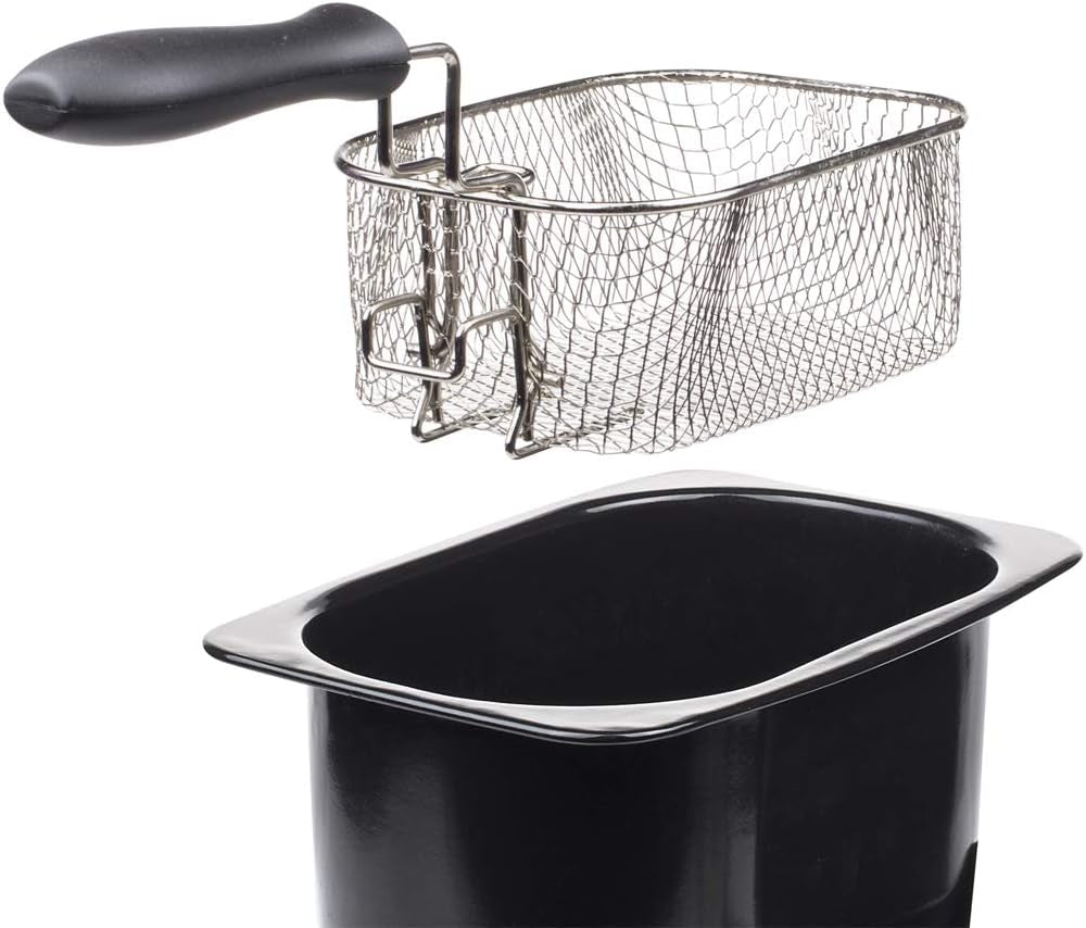Tristar friteuză din oțel inoxidabil - Cu capacitate de 2 litri, funcție de zonă rece și termostat reglabil până la 190°C, FR-6919, argintiu Electrocasnice Naty Shop