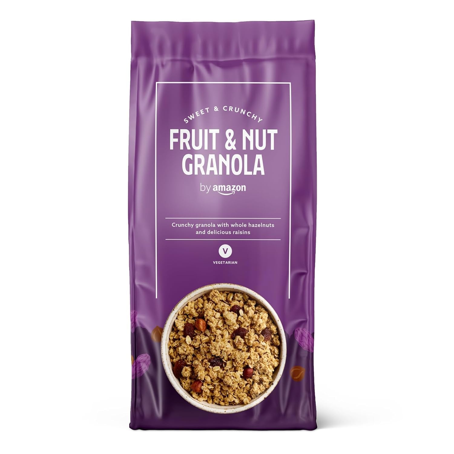 Muesli crocant cu fructe și nuci de la Amazon, 750 g