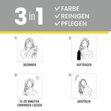 Șampon negru pentru vopsirea părului gri, șampon negru pentru vopsirea părului gri 3 în 1, șampon pentru vopsirea părului pentru bărbați și femei, șampon împotriva părului gri (500 ml) Vopsea pentru par Naty Shop