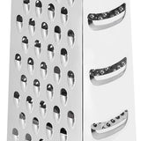 Răzătoare de brânză pătrată robustă din oțel inoxidabil, cu bază antiderapantă Peeler Naty Shop