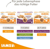 IAMS Delights Land & Sea Collection Hrană umedă pentru pisici - Pachet multiplu cu sortimente de carne și pește în sos, hrană umedă pentru pisici de la 1 an, 72 x 85 g