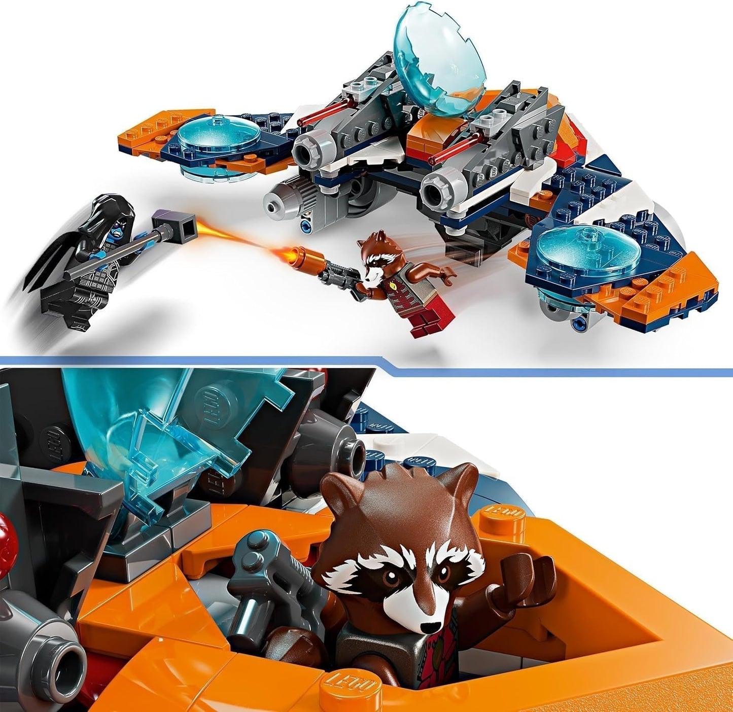 LEGO Marvel Rockets Spaceship Vs. Ronan, set cu navă spațială construibilă, jucărie cu supereroi din Gardienii Galaxiei cu figuri, cadou pentru băieți și fete de la 8 ani 76278 Seturi de constructie Besuche den LEGO-Store