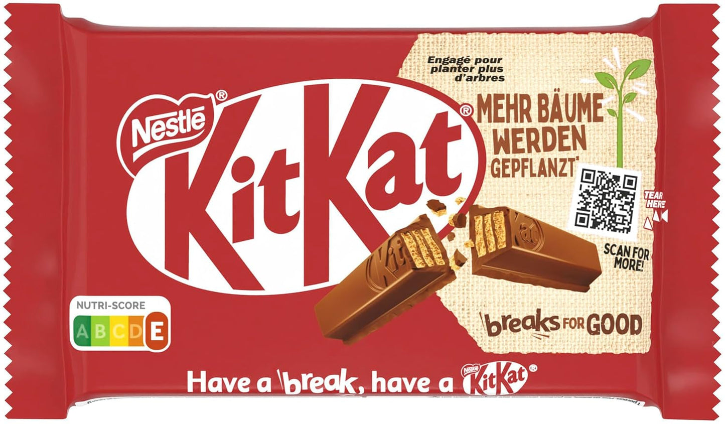 Batoane Nestlé Classic Chocolate, Batoane crocante cu ciocolată cu lapte și napolitană crocantă, pachet de 48 (24 x 41,5 g)