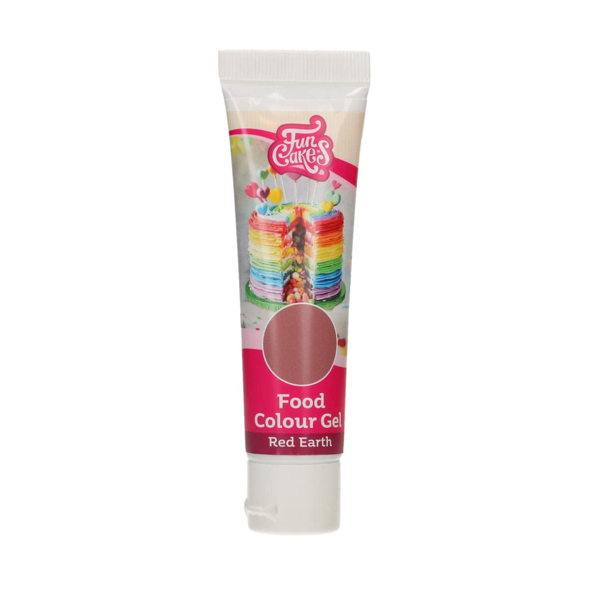 Gel colorant alimentar Funcakes Red Earth: Colorant alimentar foarte concentrat pentru aluat, cremă, fondant, marțipan și produse de patiserie. Dozare ușoară. Picătură individuală pentru a crea culori vibrante. Halal. 30 g.
