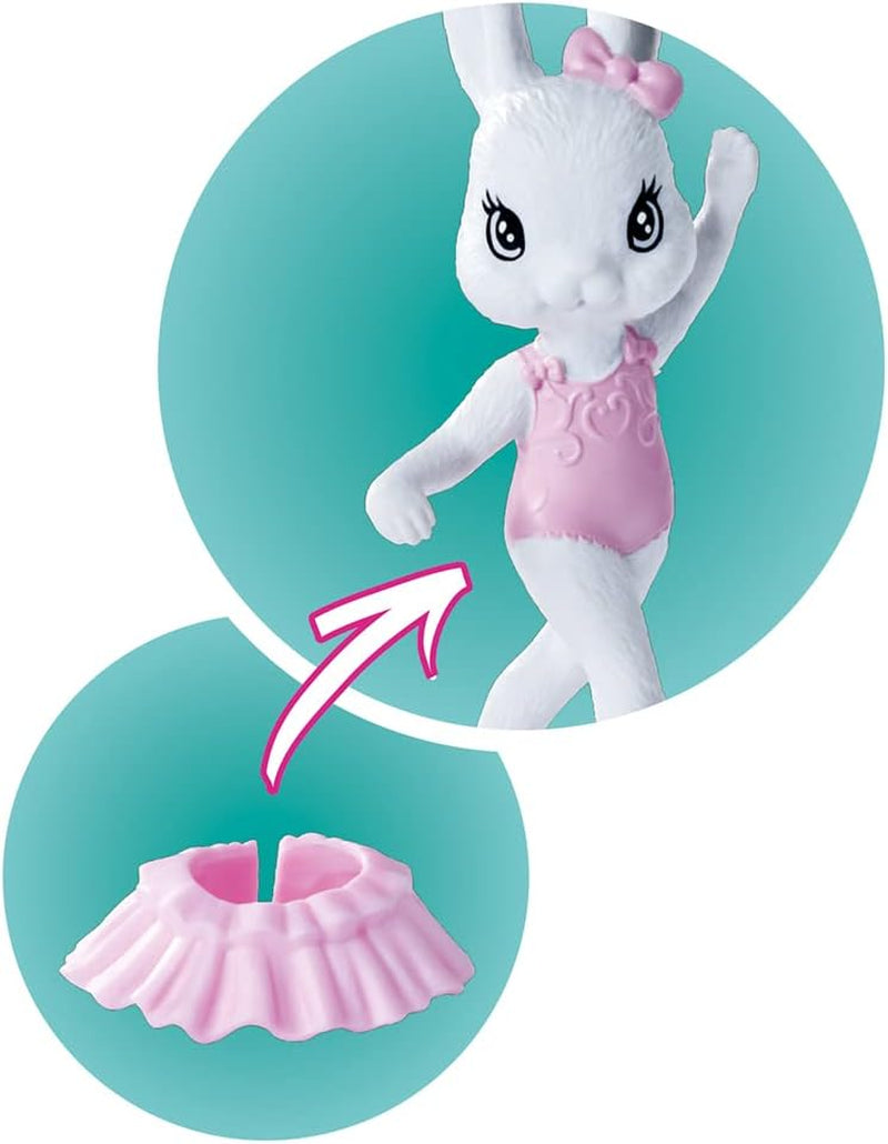 Simba 105733603 - Steffi Love Balerina Dansatoare, păpușă Steffi ca balerină cu prieten animal și fustă rotativă, păpușă de joacă 29 cm, de la 3 ani