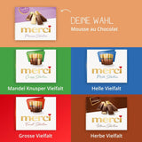 merci Finest Selection Mousse au Chocolat Variety – 1 x 210 g – Specialități Exquisite Mousse de ciocolată – Praline umplute și neumplute