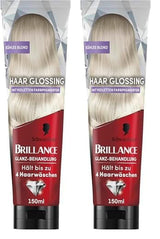 Brillance Shine Treatment, Hair Glossing Radiant Violet (150 ml), hrănește și intensifică culoarea părului, poate fi folosit ca o mască de păr, durează până la 6 spălări ale părului Vopsea pentru par Naty Shop Blondă cool 150.00 Ml (pachet de 2)
