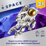 Jucărie LEGO Creator 3In1 Astronaut în spațiu, kit model cu câine și navă spațială pentru copii, decorațiuni pentru grădiniță, cadou creativ pentru băieți și fete de la 9 ani 31152 Seturi de constructie Besuche den LEGO-Store
