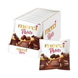 Cremă de cafea Merci Petits – 12 x 125 g – Praline mici de ciocolată albă pe ciocolată fină cu cremă de cafea – Praline de ciocolată ambalate individual