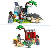 LEGO Jurassic World Rescue Centre for Baby Dinosaurs, set cu figurine mici de dinozauri, inclusiv Triceratops, Ankylosaurus și Velociraptor, cadou de construcție pentru băieți și fete de la 4 ani 76963 Seturi de constructie Besuche den LEGO-Store