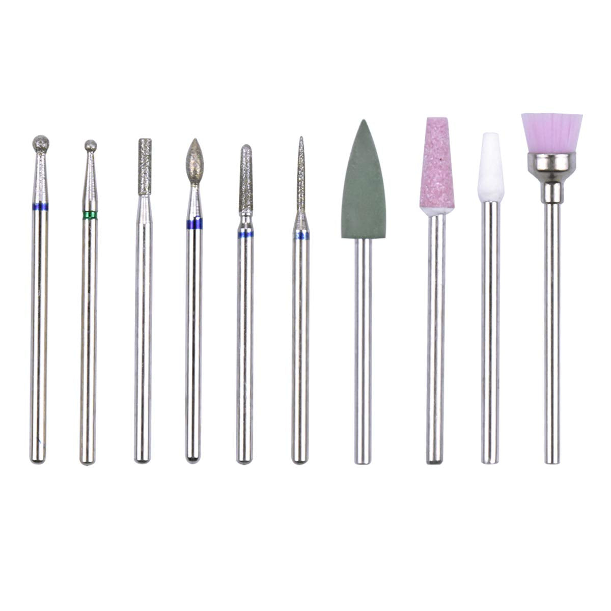 10 Stück Nagelbohrer Bits, Nagelfräser, Wolframlegierung Nagelfräser Bits, Professioneller Nagelfräser, Gelnägel Zubehör Nageldesign Zubehör Für Maniküre Pediküre Entfernen Nail Art
