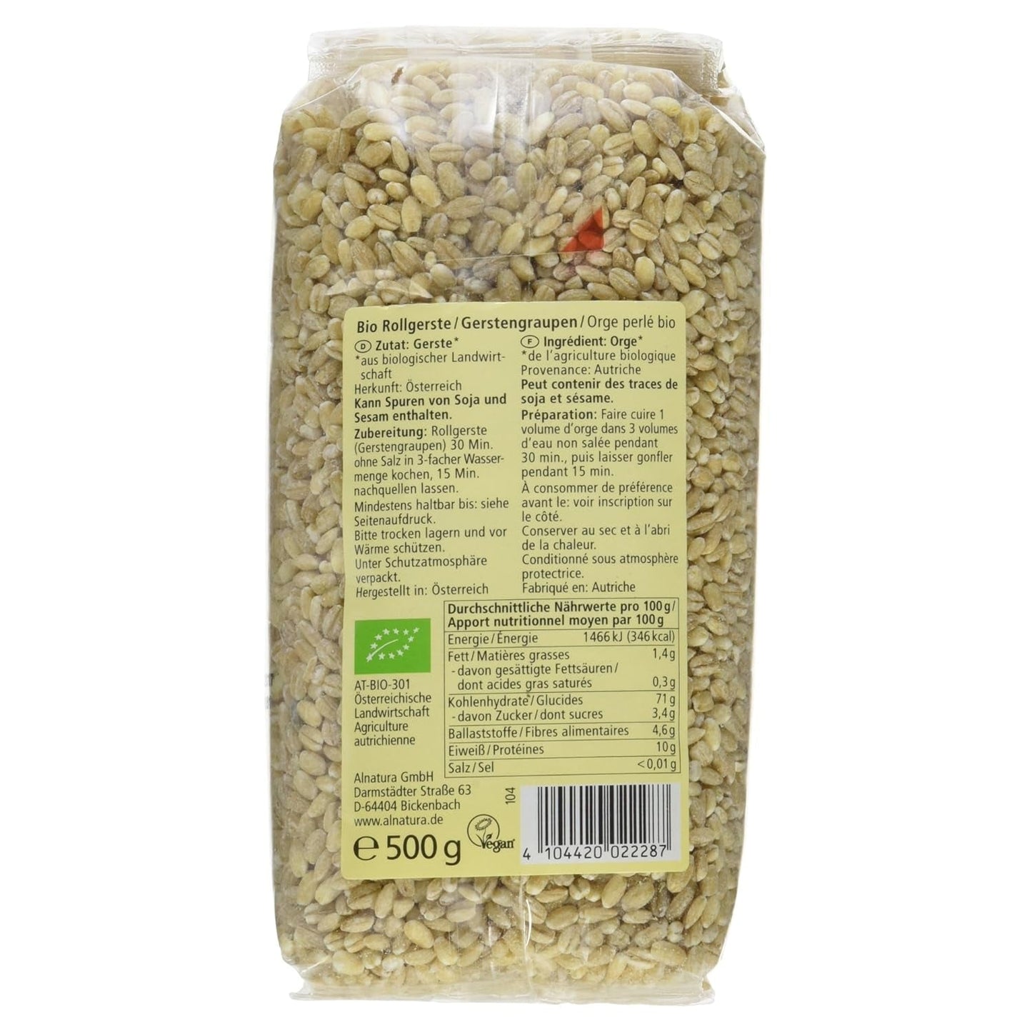 Orz perlat organic, orz perlat, 500g