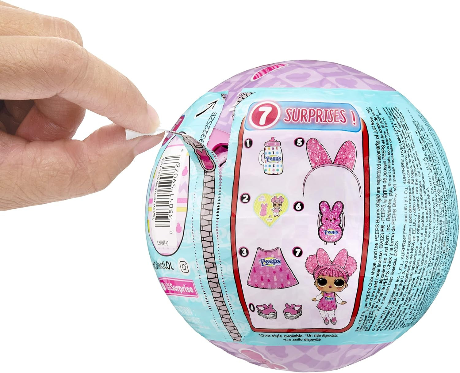 L.O.L. Surprise! Loves Mini Sweets Peeps - Cute Bunny - Limitierte Auflage mit Frühlingsthema - Sammlerpuppe mit 7 Überraschungen - Für Mädchen, Jungen und Sammler ab 4 Jahren