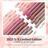 Modelones Set de 35 de bucăți pentru unghii cu gel, Set de ojă UV cu lampă 48W, Set de ojă gel maro nud alb roz, Set de ojă gel UV cu bază top coat Set studio unghii
