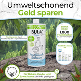 Sticlă de rezervă BULA® Popo (750 ml) DOAR PENTRU REUMPLEREA sticlelor noastre de 150 ml și 50 ml! | Înlocuiește până la 1.000 de șervețele! | Cu ingrediente de origine naturală