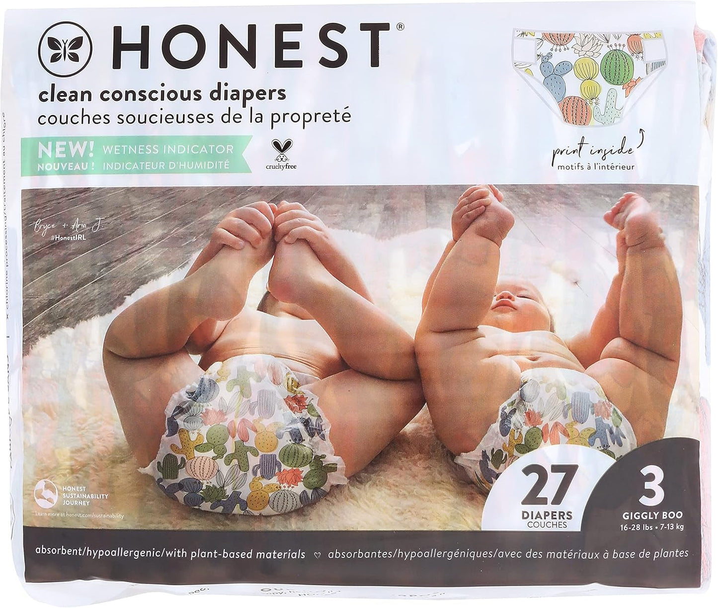 – scutece de unică folosință ecologice și de înaltă calitate, Pandas, mărimea 3 (7,3–12,7 kg), 27 bucăți