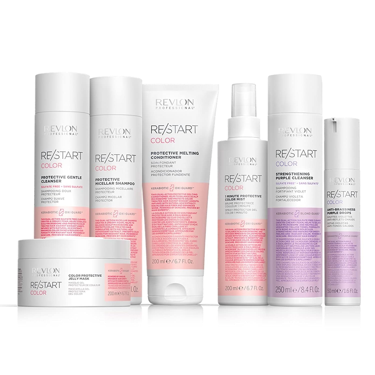 RE/START Color Protective Jelly Mask, 500 ml, mască de păr pentru îmbunătățirea culorii, tratament pentru păr hidratează și protejează împotriva decolorării culorii părului, mască cu extract natural de acai Masca de par Naty Shop