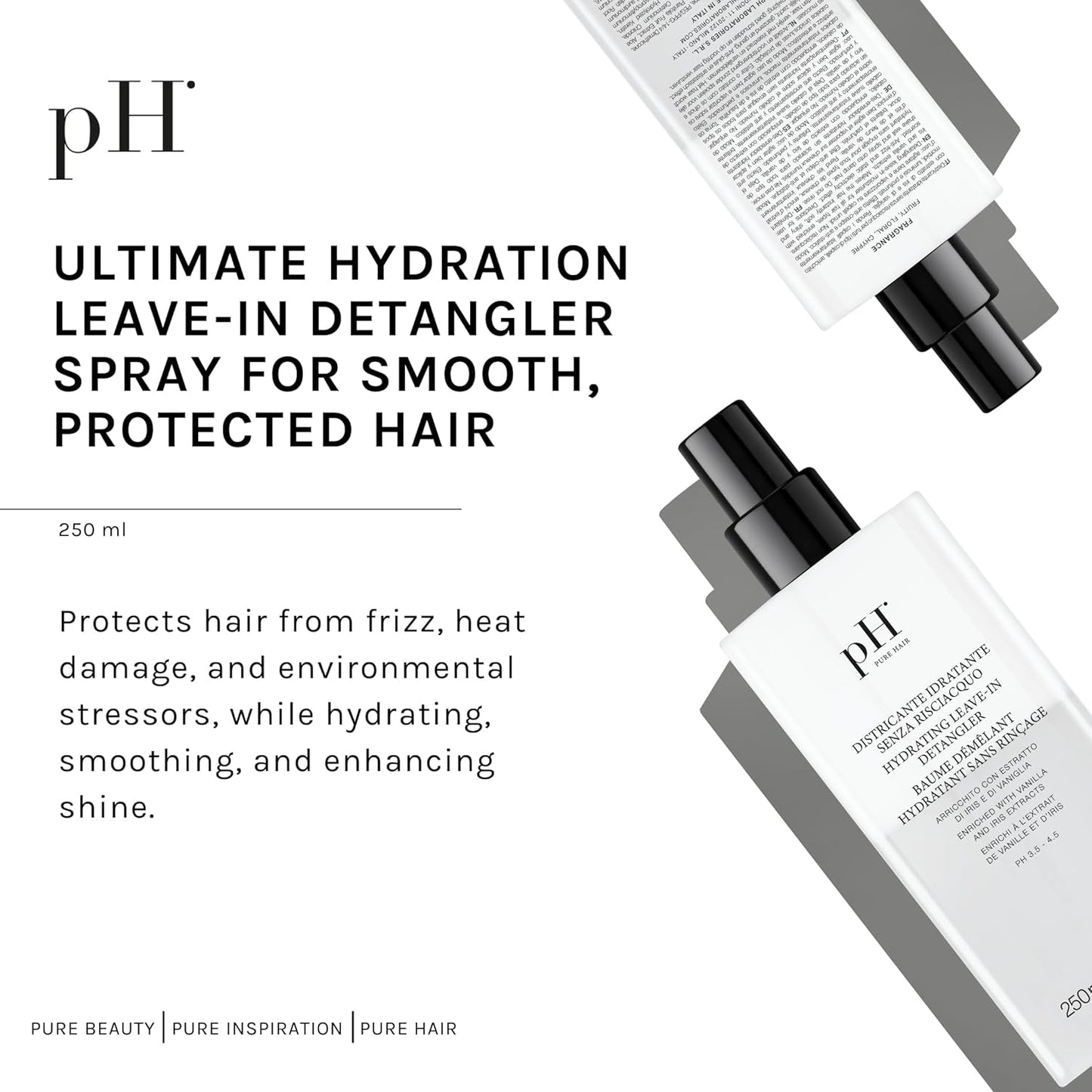 Produse pentru descurcarea parului fără clătire cu pH hidratant 250 ml Produse pentru descurcarea părului Naty Shop
