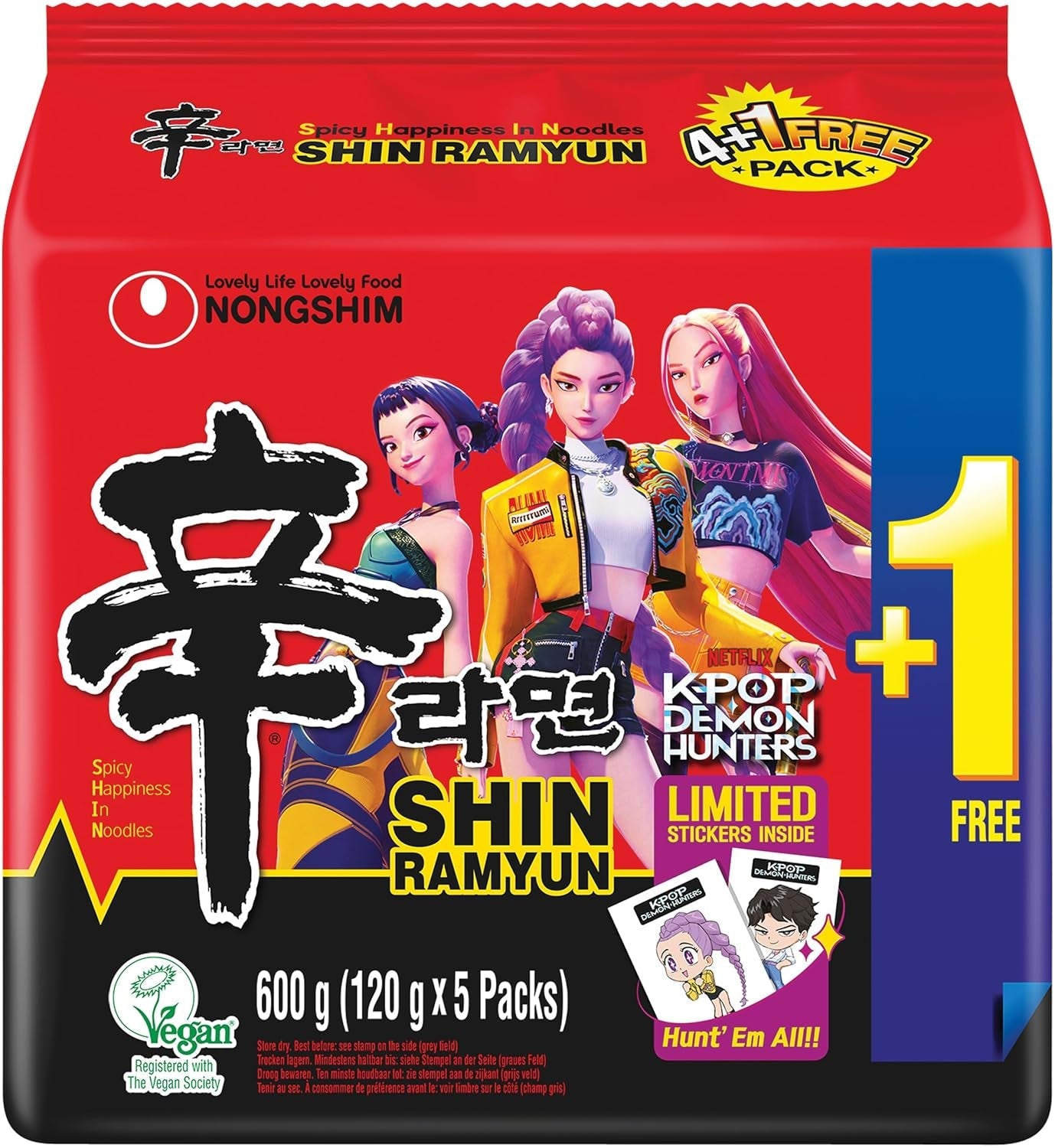 Nongshim - Tăiței instant Shin Ramyun - Pachet multiplu (20 x 120g) - Designul produsului poate varia