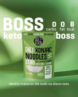 Tăiței Shirataki Dietetici | Tăiței Konjac cu conținut scăzut de carbohidrați | 200 de grame, aliment vegan cu conținut scăzut de calorii, fără grăsimi, fără soia, fără gluten, tăiței dietetici solubili în apă