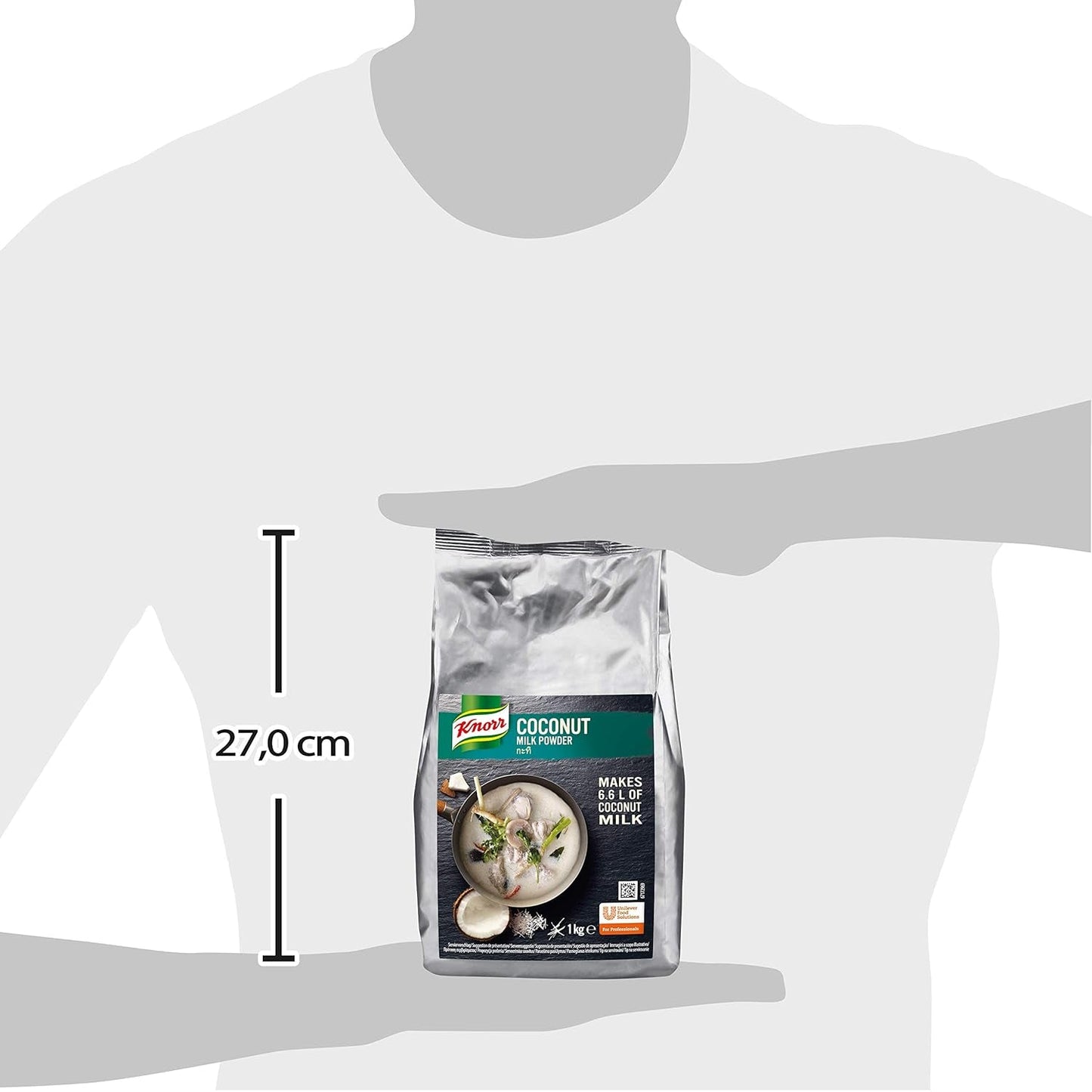 Knorr Kokosmilch Pulver (Milk Powder aus 20 frischen Kokosnüssen, ergibt 6,6 Liter Kokosmilch) 1er Pack (1 x 1 kg)