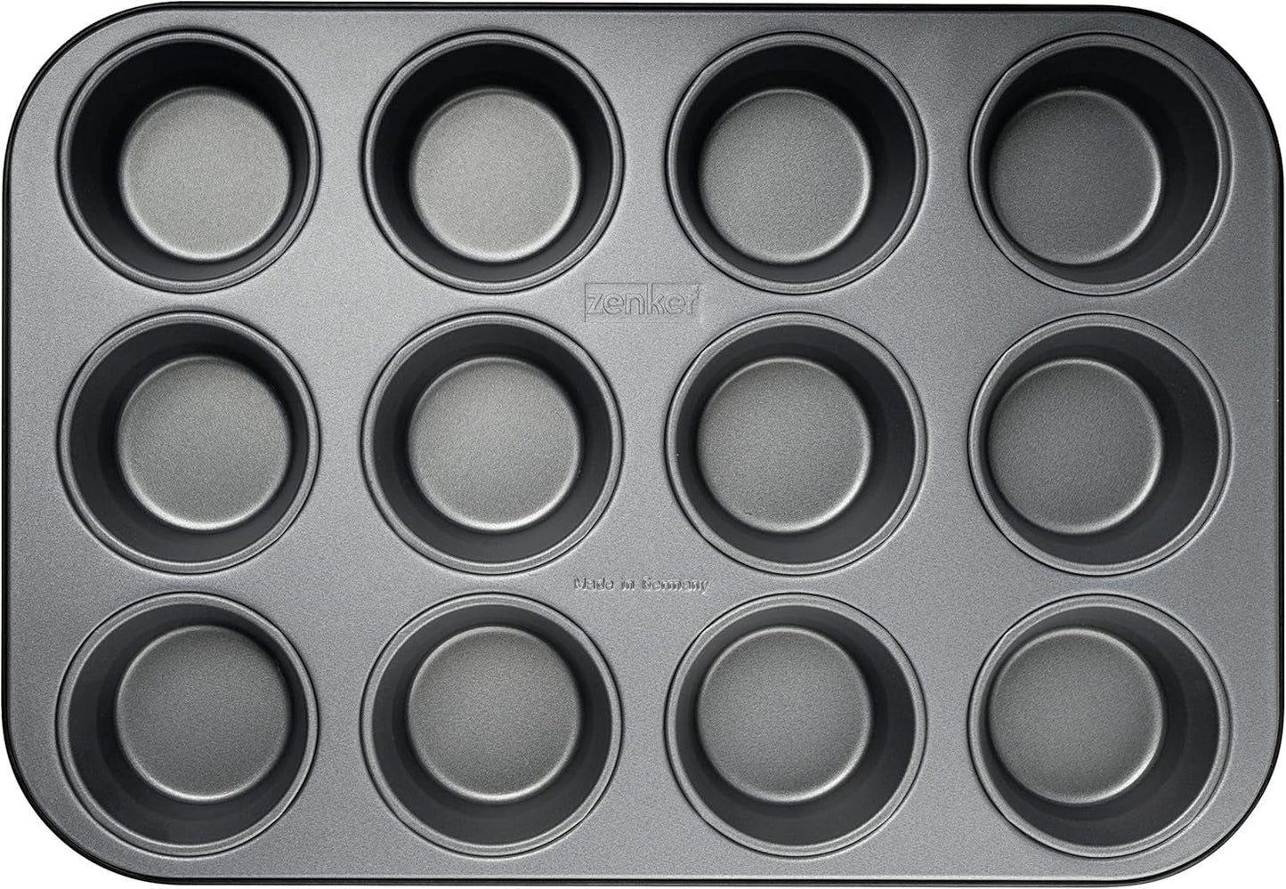 Zenker 12Er Muffinform Energy, Premium-Backform, Für Köstliche Kuchen, Verkürzt Die Backzeit Um Bis Zu 20% (Farbe: Silber/Anthrazit), Menge: 1 Stück, Hellgrau Und Dunkelgrau Matrite si tavi pentru copt Naty Shop